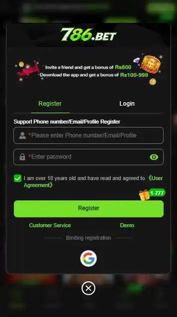 786.bet game registration