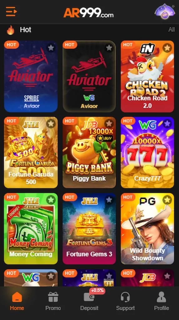 AR999 Game games section