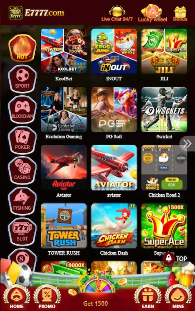 E777 games section