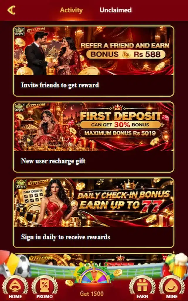 E777 Game promo page