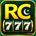 RC777 game logo with golden 777 branding on dark background
