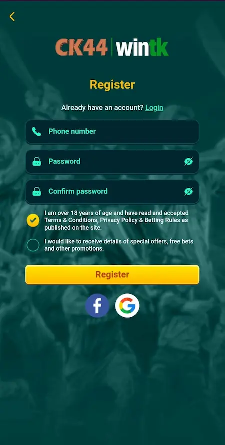ck44 game register login page